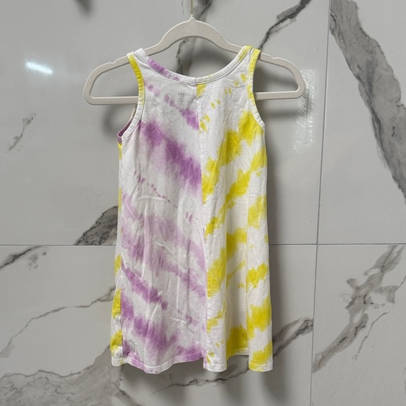 GAP Girl's Purple & Yellow Tie-Dye Sleeveless Dress - Picture 3 of 4